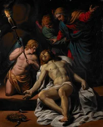 La lamentación, c.1617 (óleo, realzado en oro, sobre cobre)